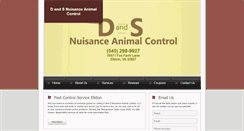 Desktop Screenshot of dandsnuisanceanimalcontrol.com